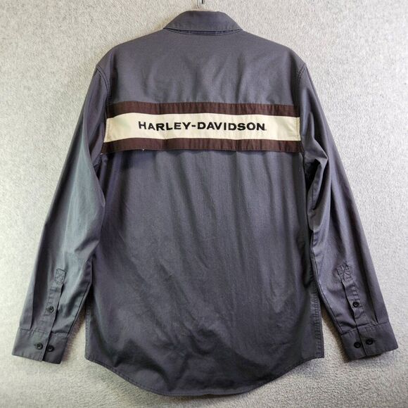 Harley Davidson Shirt Mens M Performance Colorblock Racing Pit Crew Garage Bike - Picture 6 of 16